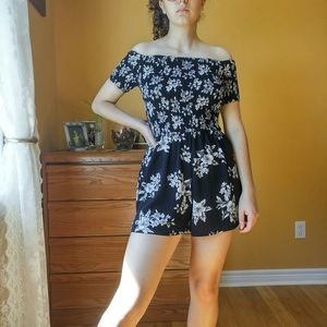 Off-The-Shoulder Floral Romper